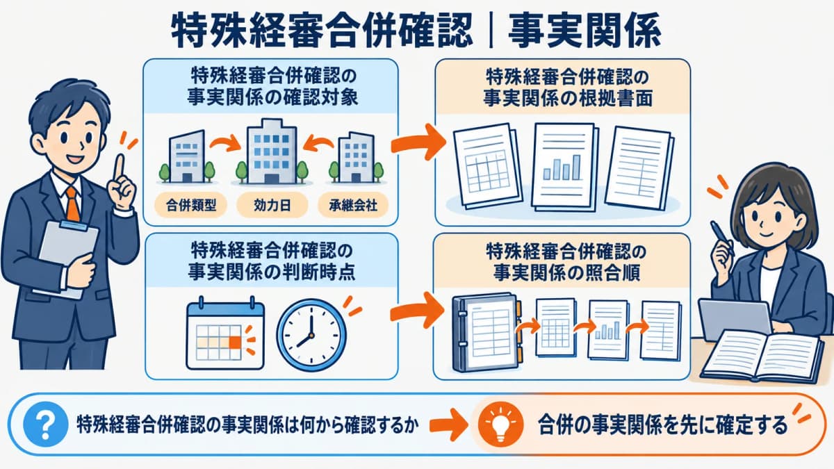 合併類型効力日承継会社を確定する事前確認図