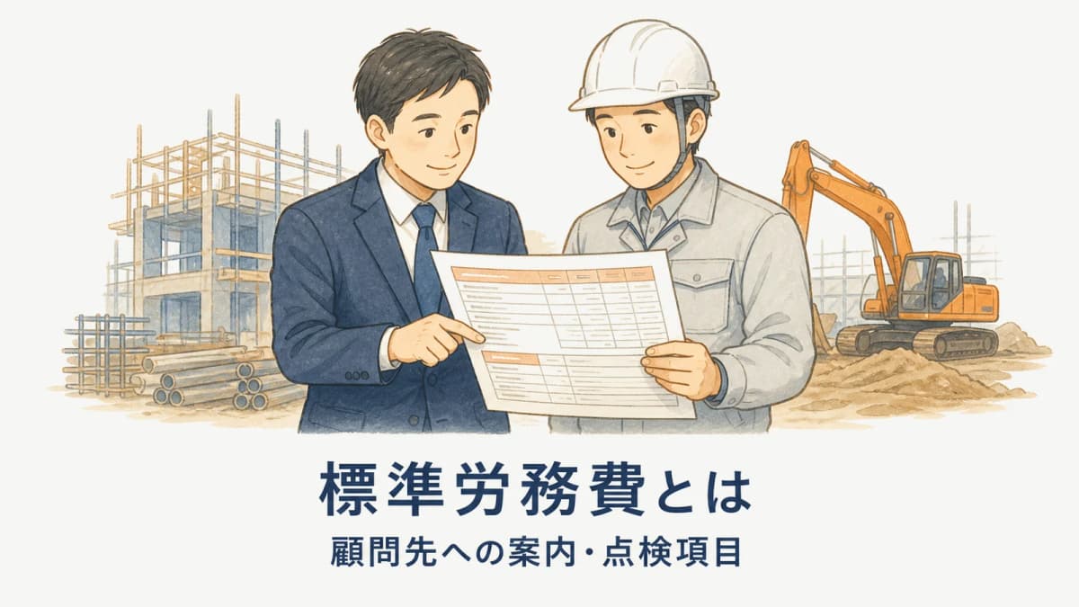 標準労務費とは|顧問先への案内・点検項目【2026年】