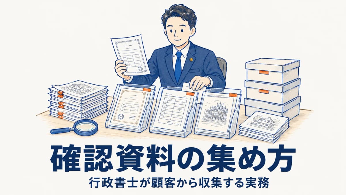 建設業許可 確認資料・証明書類の集め方|行政書士が顧客から収集する実務【2026年版】