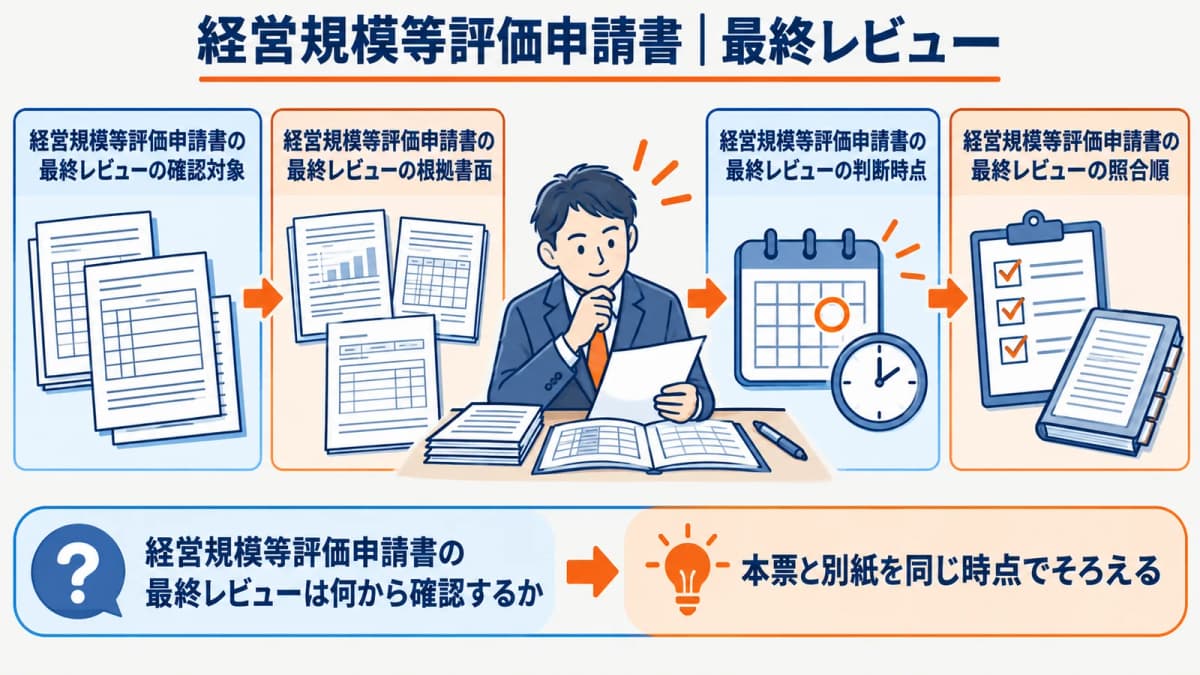 本票別紙添付を同じ審査基準日でそろえる最終レビュー
