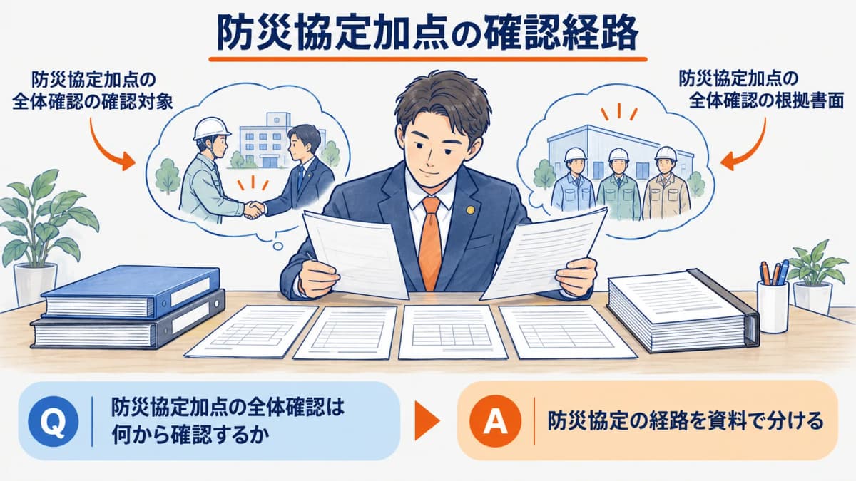 経審の防災協定加点|直接締結・団体加入の確認手順【2026年】