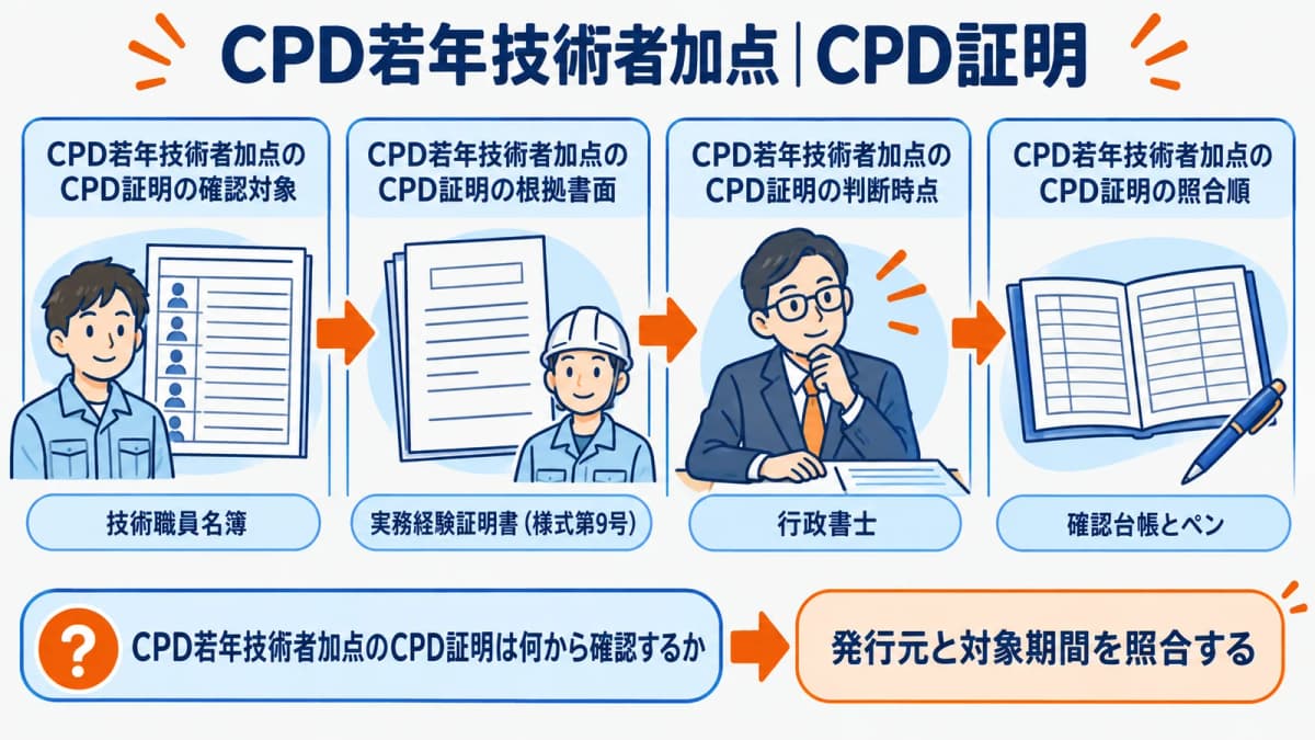 CPD証明の発行元と対象期間を確認する手順