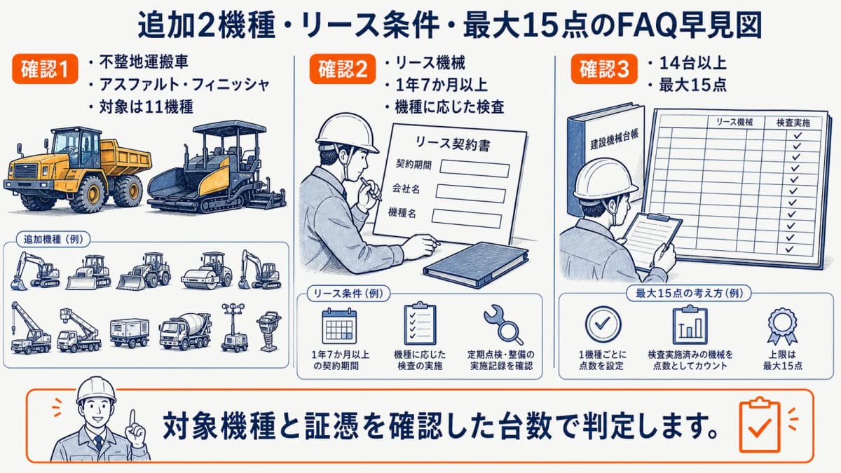追加2機種・リース条件・最大15点のFAQ早見図