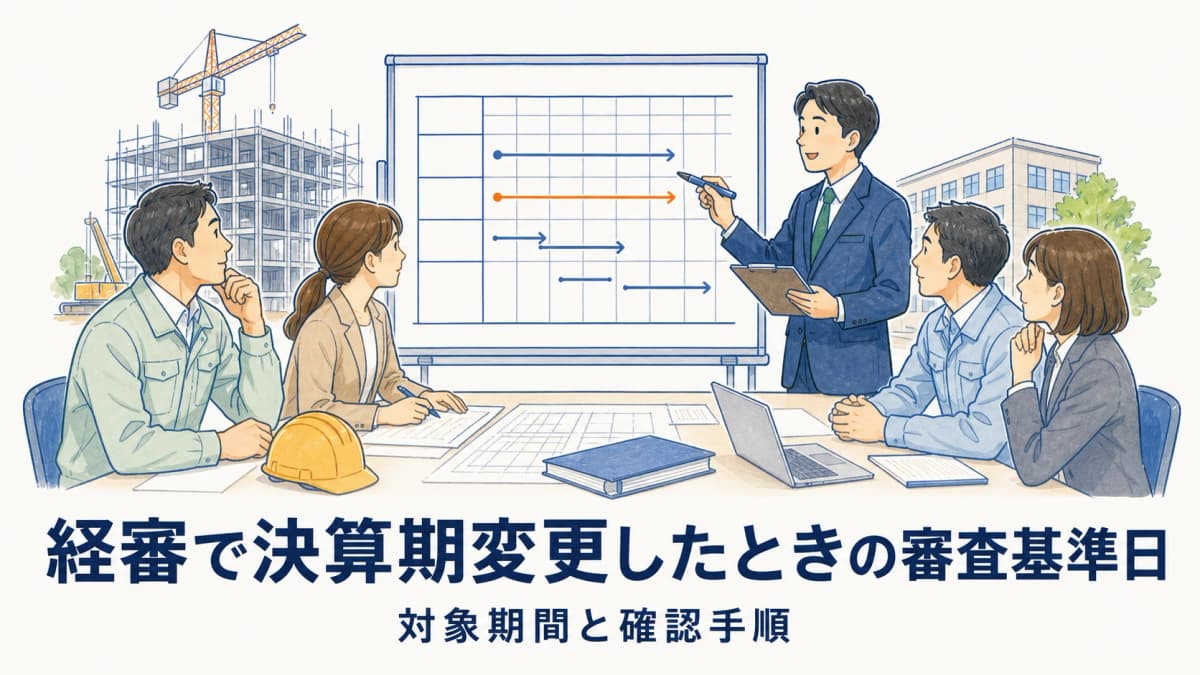 経審で決算期変更したときの審査基準日|対象期間と確認手順