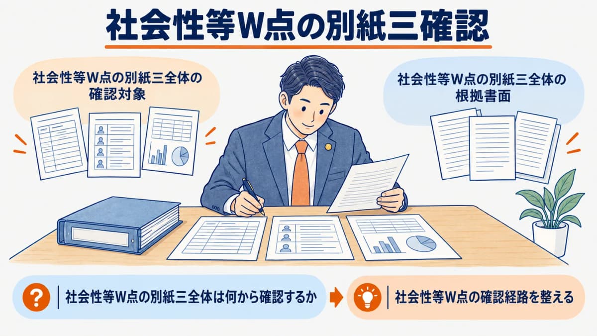 経審 その他の審査項目(社会性等)|別紙三の欄・確認資料・回収元【2026年】