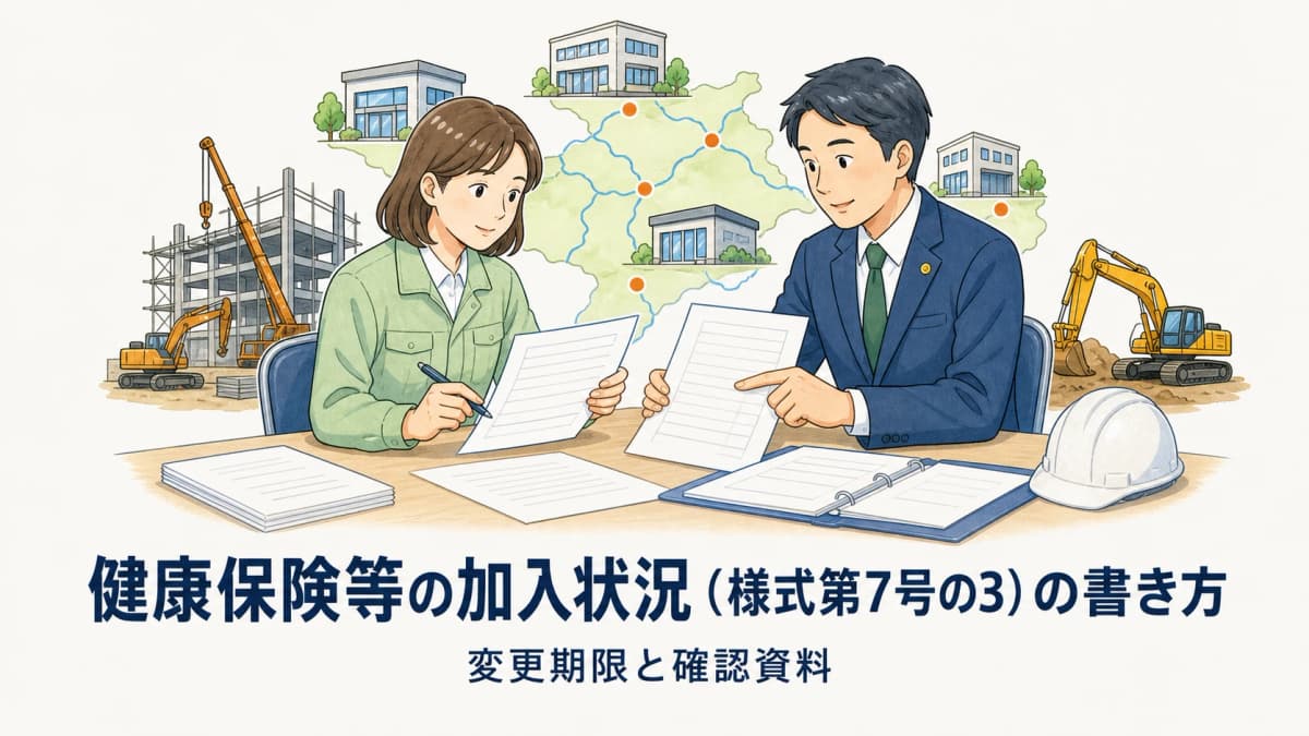 健康保険等の加入状況(様式第7号の3)の書き方|変更期限と確認資料【2026年版】