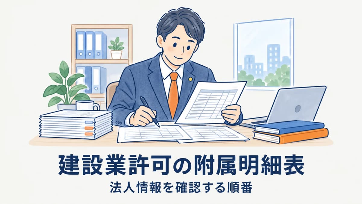 建設業許可の附属明細表|対象会社を確認してから進める作成手順