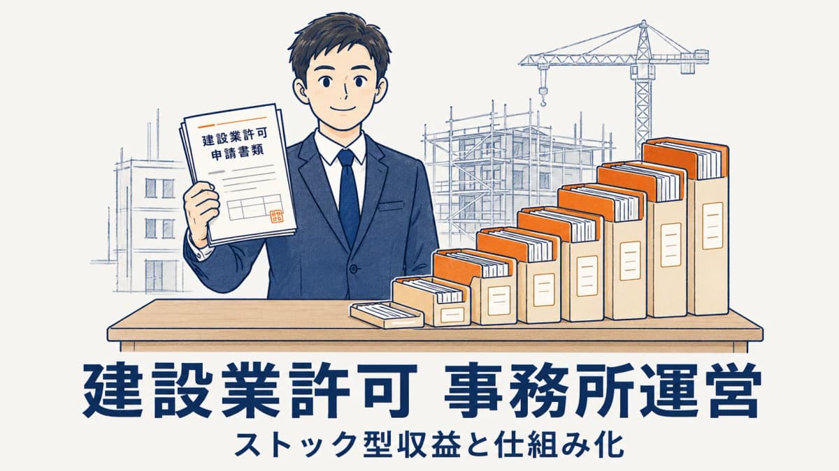 建設業許可 行政書士の事務所運営ガイド|ストック型収益と仕組み化【2026年版】