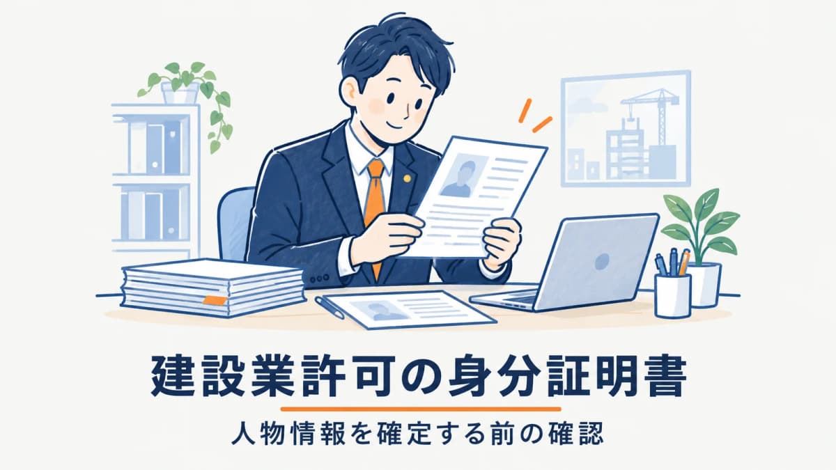 建設業許可の身分証明書|行政書士事務所が行う取得・照合の手順