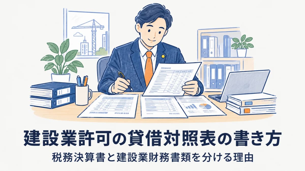 建設業許可の貸借対照表の書き方|行政書士事務所が確認する転記元