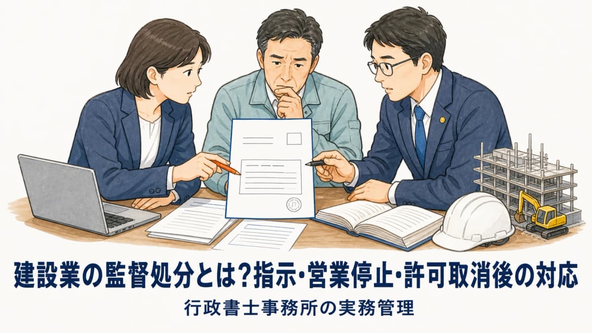 建設業の監督処分とは?指示・営業停止・許可取消後の対応【2026年版】