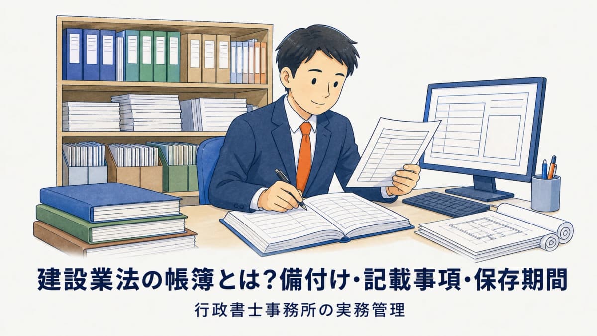 建設業法の帳簿とは?備付け・記載事項・保存期間【2026年版】