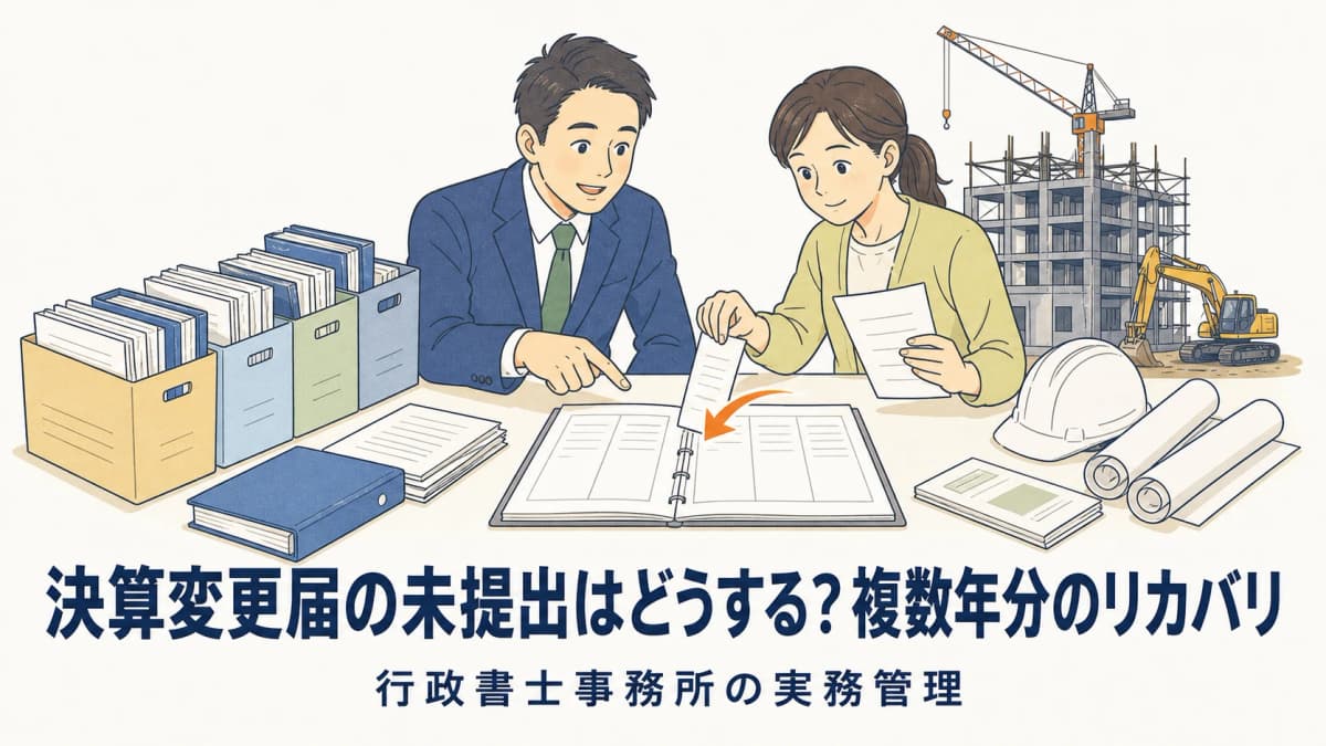 決算変更届の未提出はどうする?複数年分のリカバリ【2026年版】