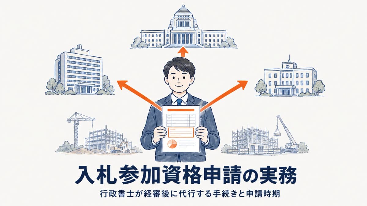 入札参加資格申請の実務|行政書士が経審後に代行する手続きと申請時期【2026年版】