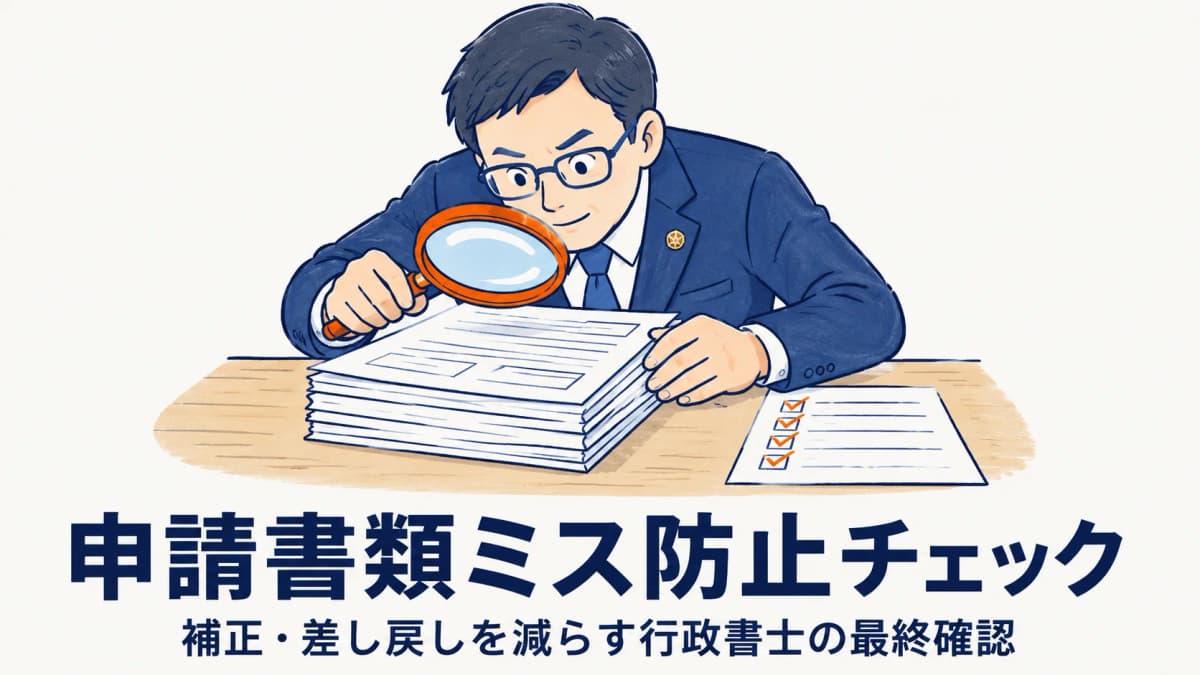 建設業許可の申請書類ミス防止チェックリスト|行政書士が補正・差し戻しを減らす【2026年版】